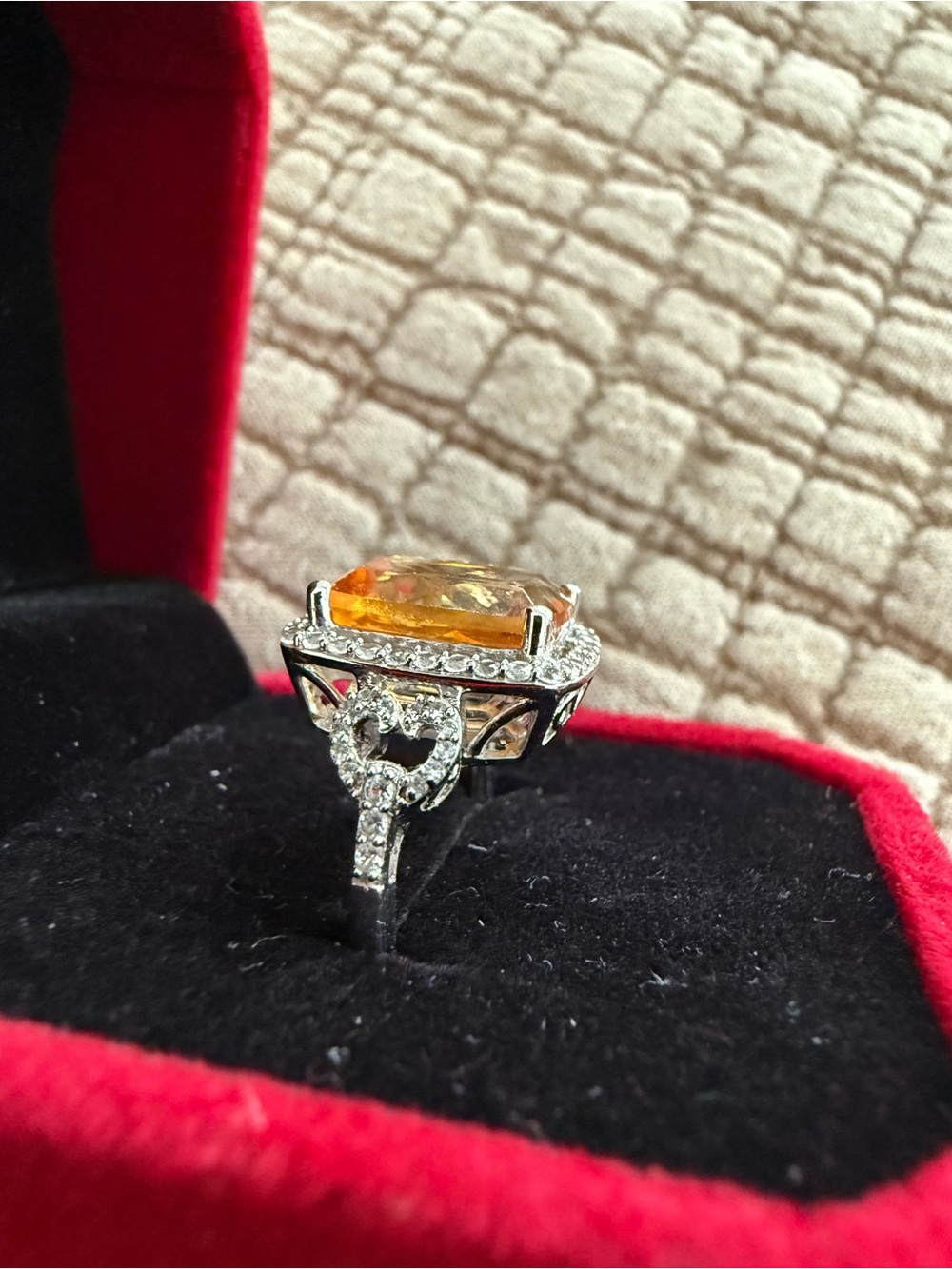 Genuine Citrine Birthstone Ring - Picture 4 of 9